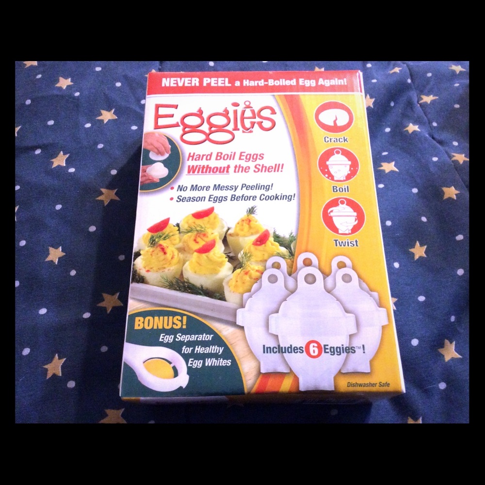New set of 6 Eggies hard boil eggs without shells